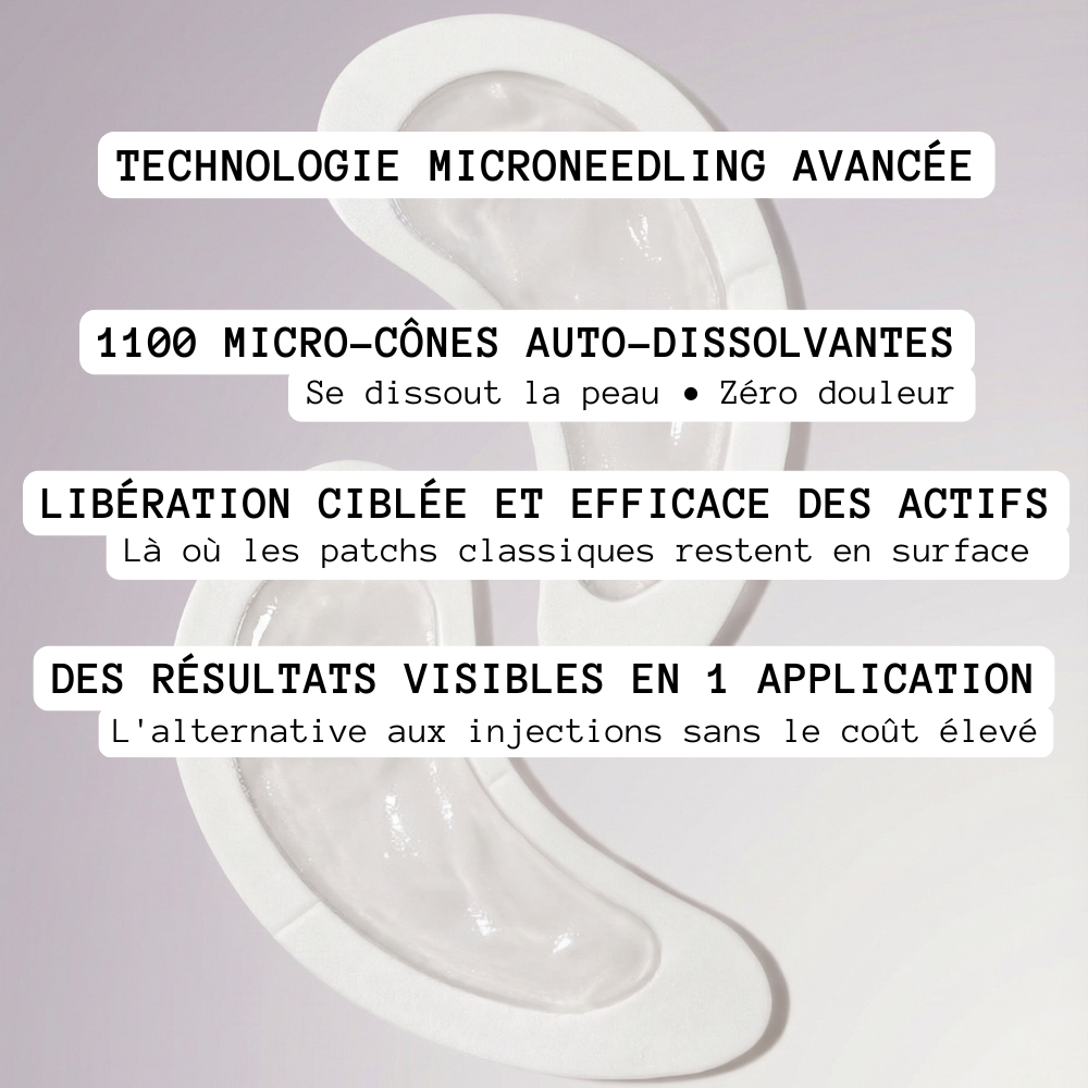 Patch Microneedle Acide Hyaluronique & Collagène – Soin Lissant Ridules et Cernes