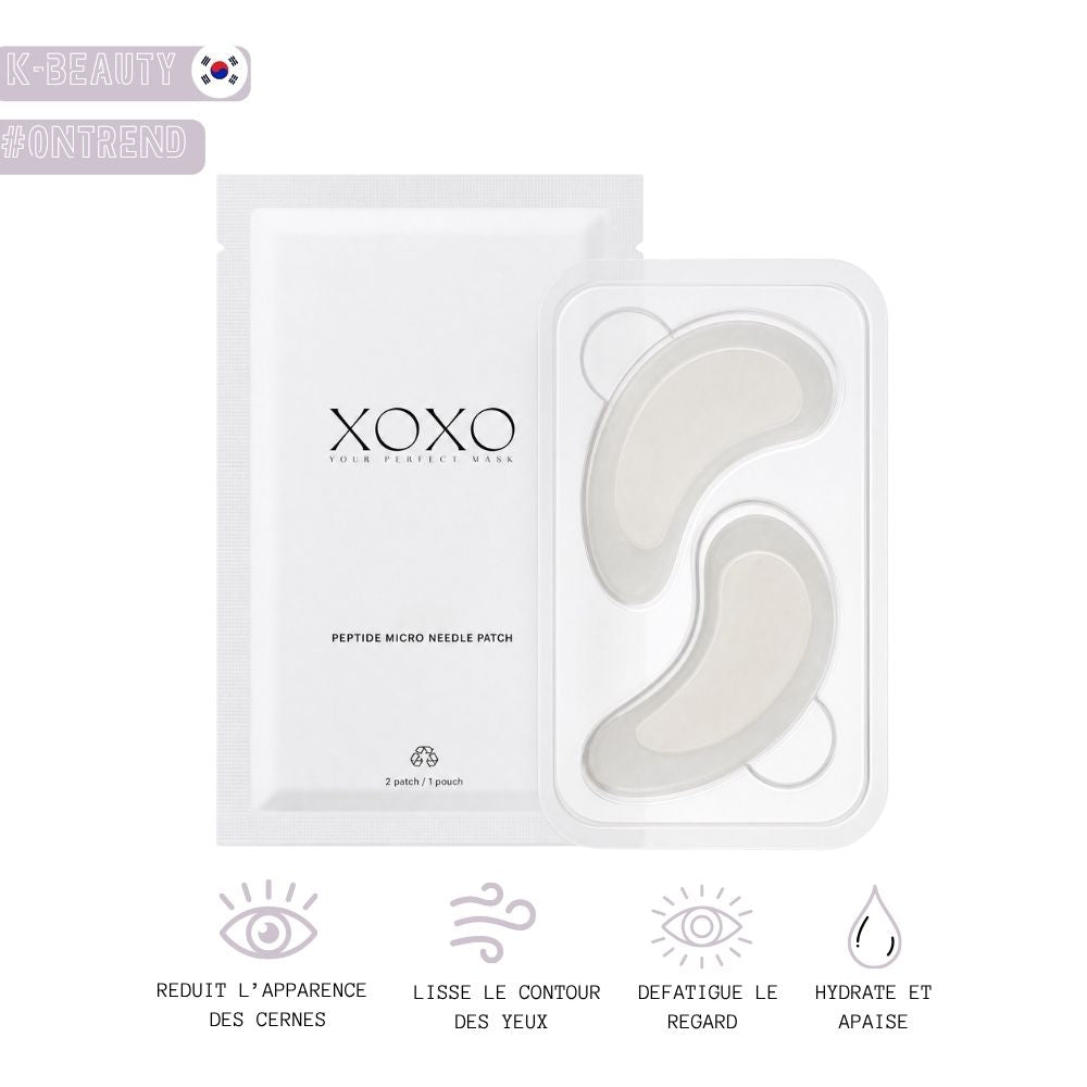 XOXO Perfect Eyes : Patchs yeux microneedle à l'acide hyaluronique et au collagène